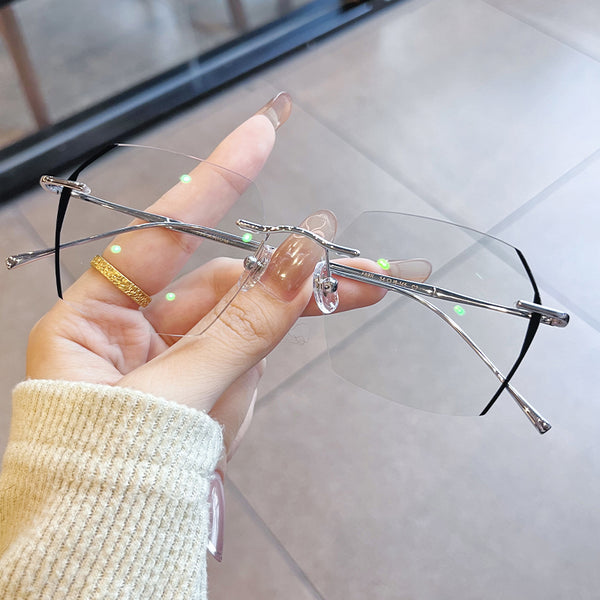 Pure titanium myopia glasses for men and women Sven with myopia Progressive glasses Reading glassesastigmatism anti-blue light photoreceptor color changing radiation glasses for boys tide glasses