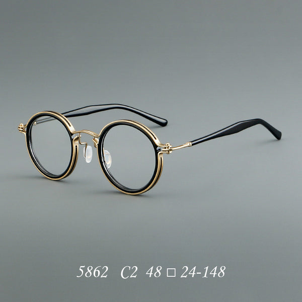 Sutton Vintage Round Acetate Glasses Frame