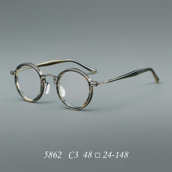 Sutton Vintage Round Acetate Glasses Frame