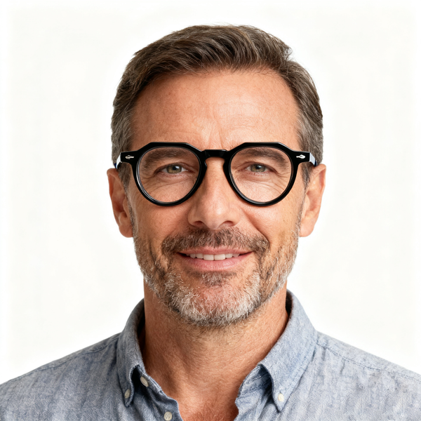 Sutton Retro Round Acetate Glasses Frame