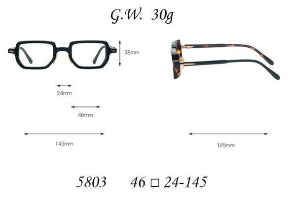 HONGMEI Retro Rectangle Glasses Frame