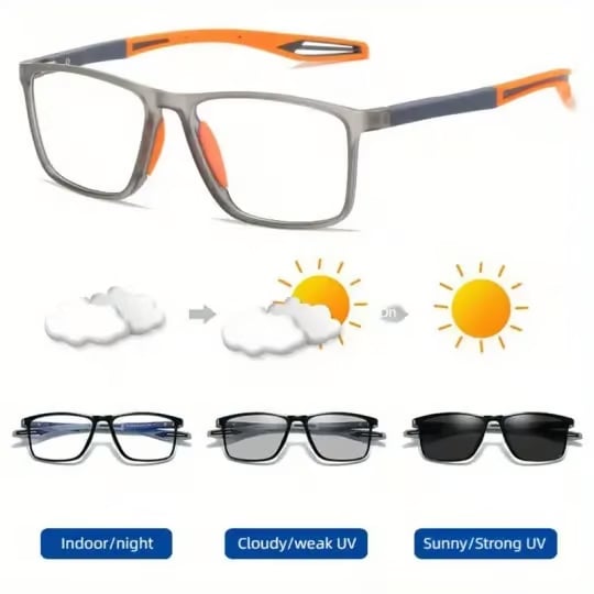 Ultra-Light Multifocal Photochromic Progressive Anti-Blue Light Reading Glasses