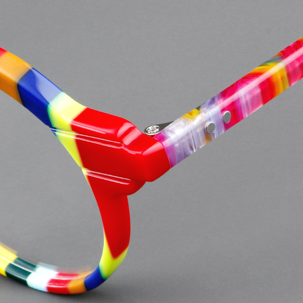 Vintage Acetate Round Eyeglasses Frame Myopia Hyperopia Progressive