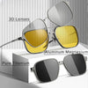 Pure Titanium Aluminum Magnetic Clip-On Glasses 9908