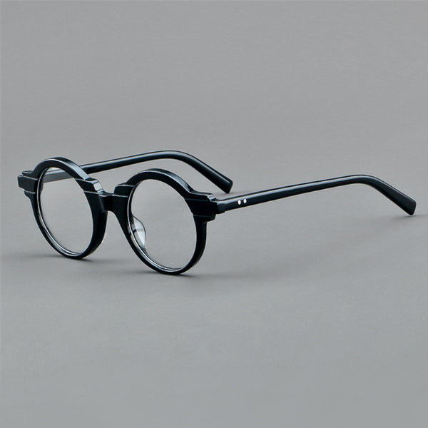 Vintage Acetate Round Eyeglasses Frame Myopia Hyperopia Progressive
