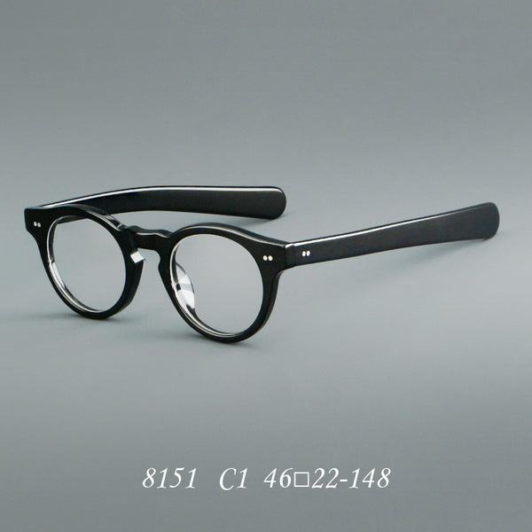 Crowe Vintage Acetate Round Eyeglasses Frame