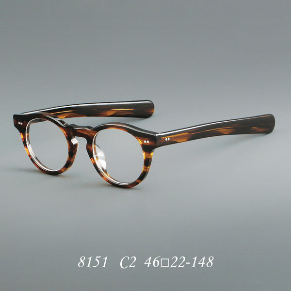 Crowe Vintage Acetate Round Eyeglasses Frame