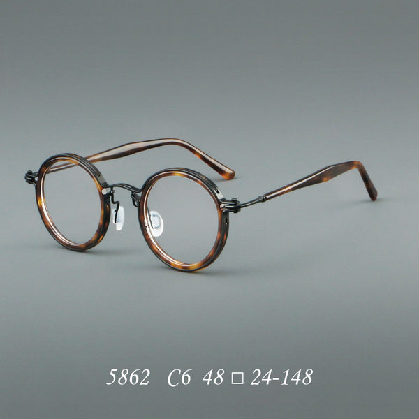 Sutton Vintage Round Acetate Glasses Frame