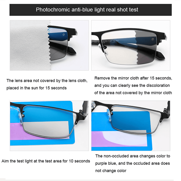 HONGMEI Men's and women's FASHION TITANIUM ULTRA-LIGHT SHOCKPROOF IMPACT-RESISTANT READING GLASSES