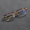Sutton Retro Rectangle Titanium Glasses Frame