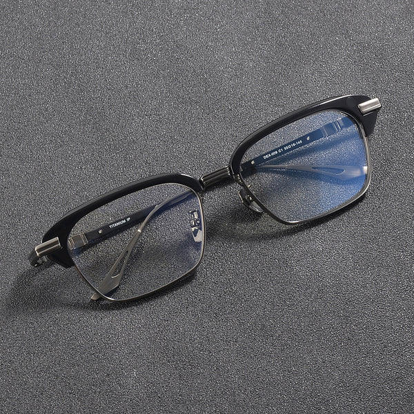 North Retro Rectangle Titanium Glasses Frame