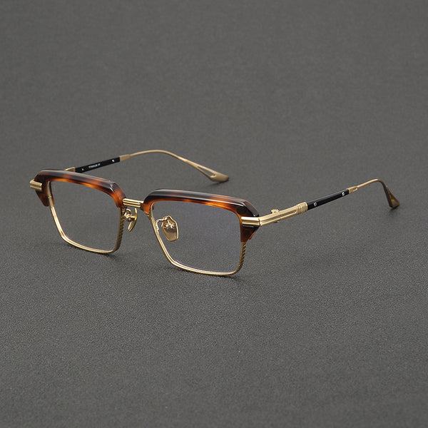 Sutton Retro Rectangle Titanium Glasses Frame