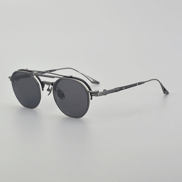 AKK1Titanium Glasses Frame With Magnetic Sunglasses Clips