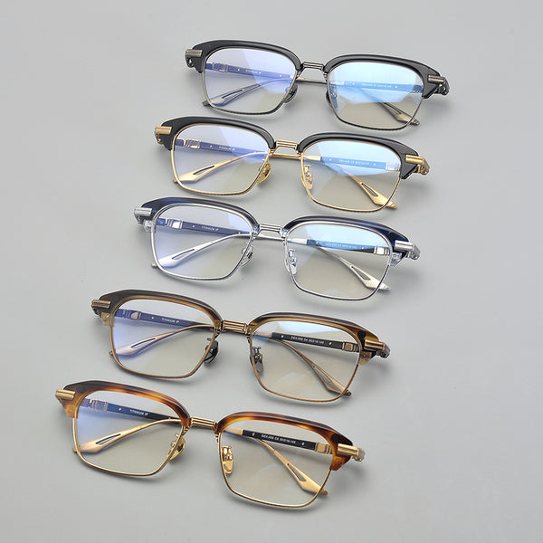 North Retro Rectangle Titanium Glasses Frame
