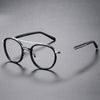 HONGMEI Titanium Vintage Round Eyeglasses Frames