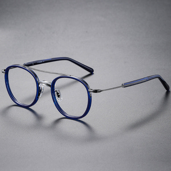HONGMEI Titanium Vintage Round Eyeglasses Frames