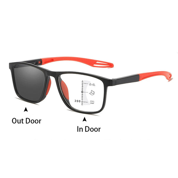 Ultra-Light Multifocal Photochromic Progressive Anti-Blue Light Reading Glasses