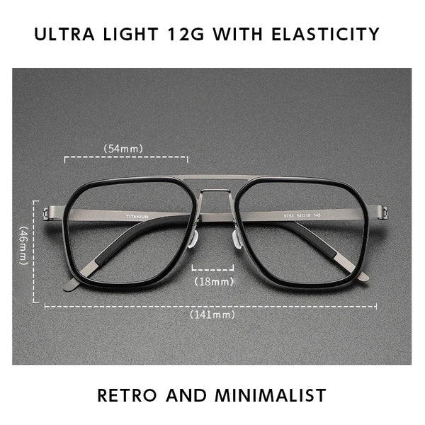 HONGMEI Titanium Men's glasses women's grade Prescription trends Decorative frame optical lenses Reading Blue light filter