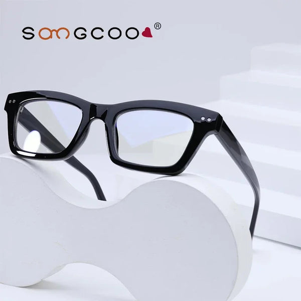 HONGMEI Men's Anti Blue Light Reading Glasses Brand Simple Myopia Prescription Glasses MenOptical Eyewear Glasses Frame 2191