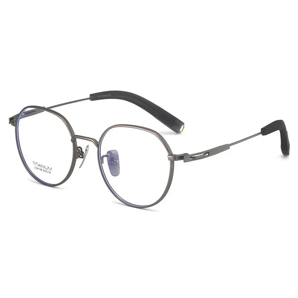 HONGMEI Titanium eyeglass frames Hyperopia Reading Myopia Prescription Glasses Men's and women's grade glasses Retro Polygon