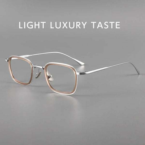HONGMEI Fashion Square Luxury Acetate Pure Titanium Eyewear ReadingBusiness Retro Optical Prescription Eyeglasses Frame Men19052