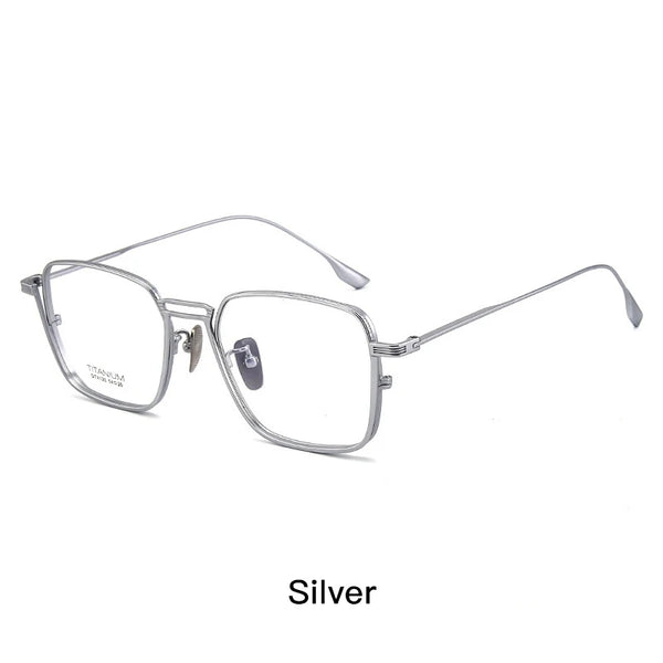 HONGMEI Pure Titanium Optical Luxury Double Bridge Eyewear Myopia Prescription Eyeglasses Frame Men's and women's Hyperopia Readi