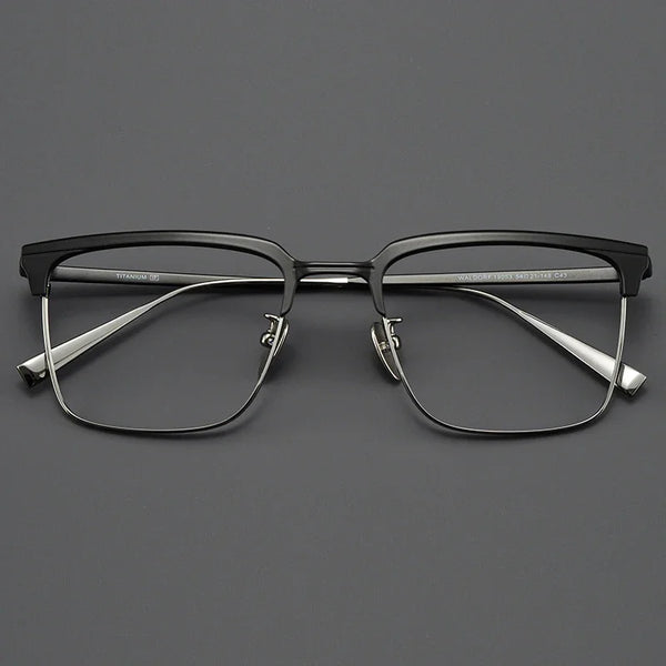HONGMEI Business Pure Titanium Glasses Myopia Prescription Eyeglasses Frame Men Retro Square Luxury Optica Hyperopia Readsm19053