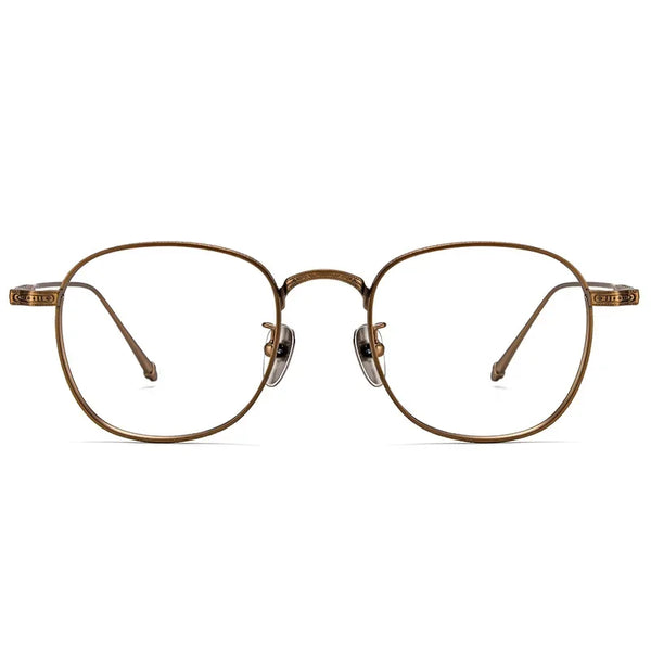 HONGMEI Retro Round Ultra-light Titanium frame Hyperopia Reading Myopia Prescription Glasses Men and Women High Quality