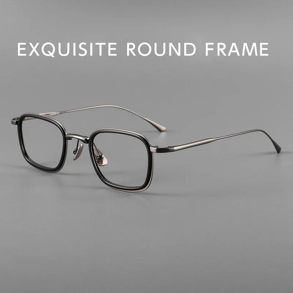HONGMEI Fashion Square Luxury Acetate Pure Titanium Eyewear ReadingBusiness Retro Optical Prescription Eyeglasses Frame Men19052