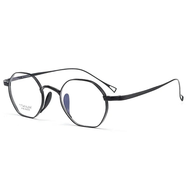 HONGMEI Personalized Polygon Pure Titanium Eyewear Small FaceDesigner japanese handmade glasses frame Hyperopia Reading Myopia