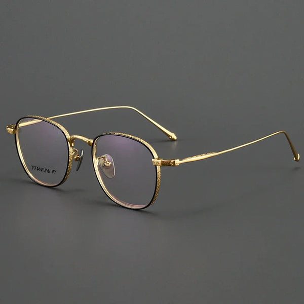 HONGMEI Retro Round Ultra-light Titanium frame Hyperopia Reading Myopia Prescription Glasses Men and Women High Quality
