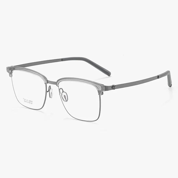 HONGMEI Half frame eyebrow frame, eyeglass frame for men, ultra light pure titanium Myopia Preyeglass frame, myopia glasses 2605