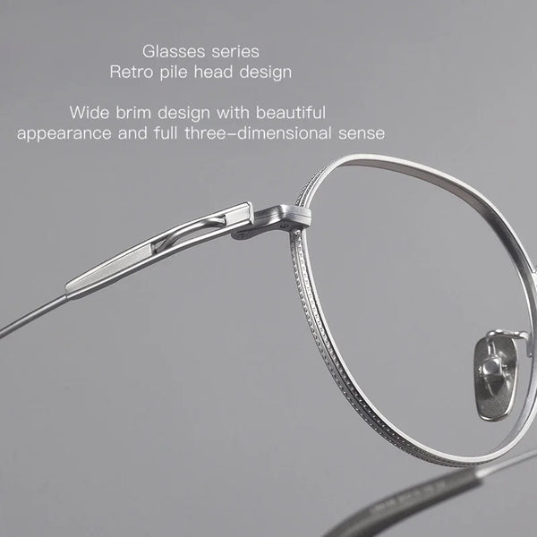HONGMEI Titanium eyeglass frames Hyperopia Reading Myopia Prescription Glasses Men's and women's grade glasses Retro Polygon