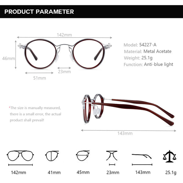 Sangcoo Tel Retro Steam Punk Optical Glasses Frame
