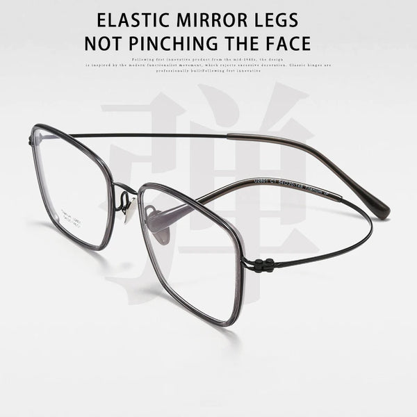 HONGMEI UltraLightComfortable Eyewear Men Ultra-light Flexible Optical Prescription Eyeglasses Titanium Customizable Prescription