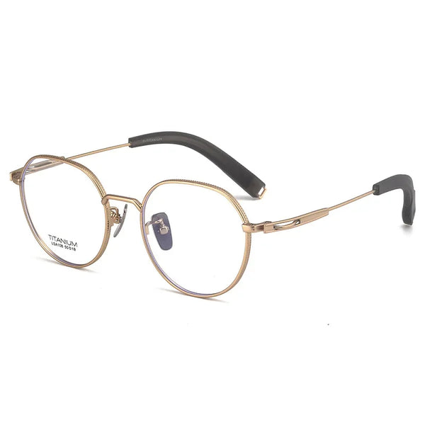 HONGMEI Titanium eyeglass frames Hyperopia Reading Myopia Prescription Glasses Men's and women's grade glasses Retro Polygon