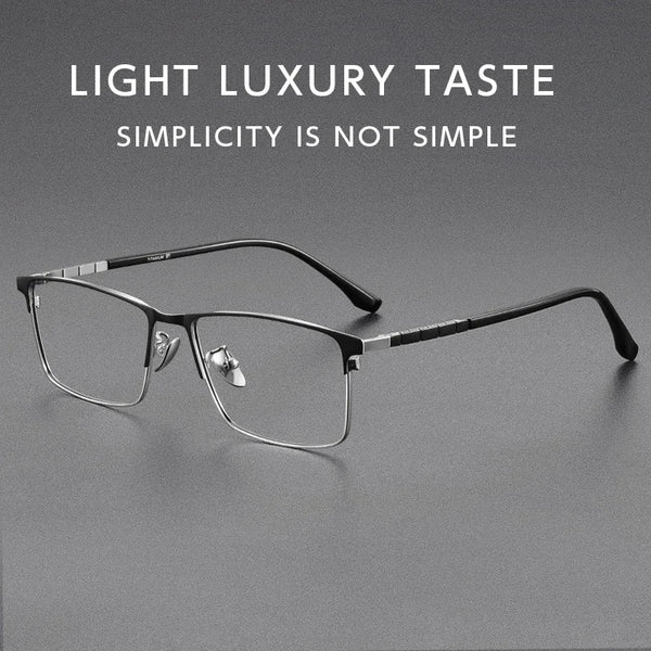 HONGMEI Square Fashion Simple Business Optica Eyeglasses Titanium Myopia Prescription Glasses Hyperopia Reading High Qualsm89188