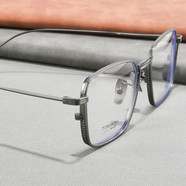 HONGMEI Pure Titanium Optical Luxury Double Bridge Eyewear Myopia Prescription Eyeglasses Frame Men's and women's Hyperopia Readi