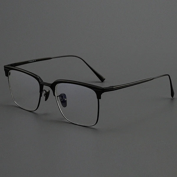HONGMEI Business Pure Titanium Glasses Myopia Prescription Eyeglasses Frame Men Retro Square Luxury Optica Hyperopia Readsm19053