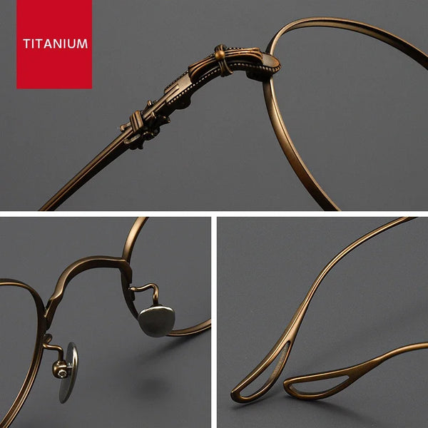 HONGMEI High Quality Retro Eyewear Men's and women's optical lenses Myopia Prescription Glasses Fashion Retro Round smGP401