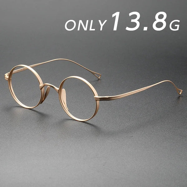 HONGMEI myopia Retro Round Eyewear Men Pure Titanium Optical Prescription photochromic Eyeglasses Frame Women sm-10518