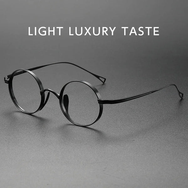 HONGMEI myopia Retro Round Eyewear Men Pure Titanium Optical Prescription photochromic Eyeglasses Frame Women sm-10518