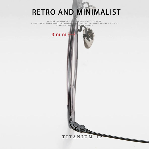 HONGMEI UltraLightComfortable Eyewear Men Ultra-light Flexible Optical Prescription Eyeglasses Titanium Customizable Prescription