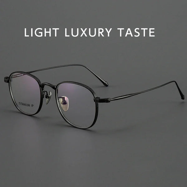 HONGMEI Retro Round Ultra-light Titanium frame Hyperopia Reading Myopia Prescription Glasses Men and Women High Quality