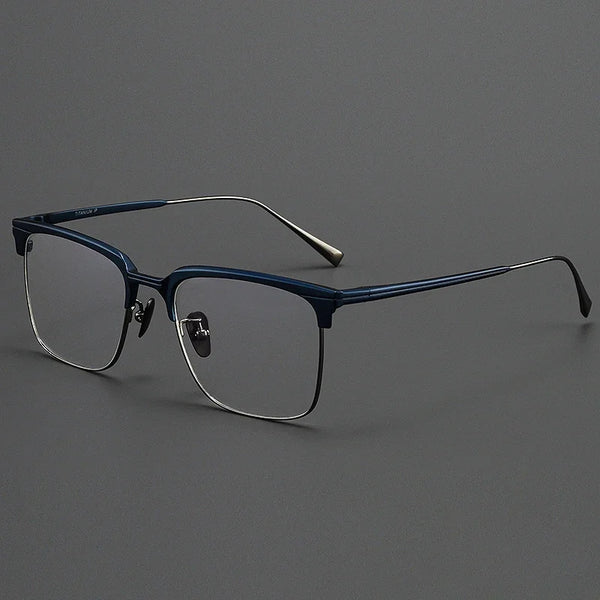 HONGMEI Business Pure Titanium Glasses Myopia Prescription Eyeglasses Frame Men Retro Square Luxury Optica Hyperopia Readsm19053