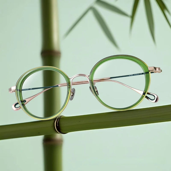 Iryna Retro Round Titanium Glasses Frame