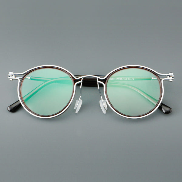Kham Vintage Acetate Titanium Glasses Frame