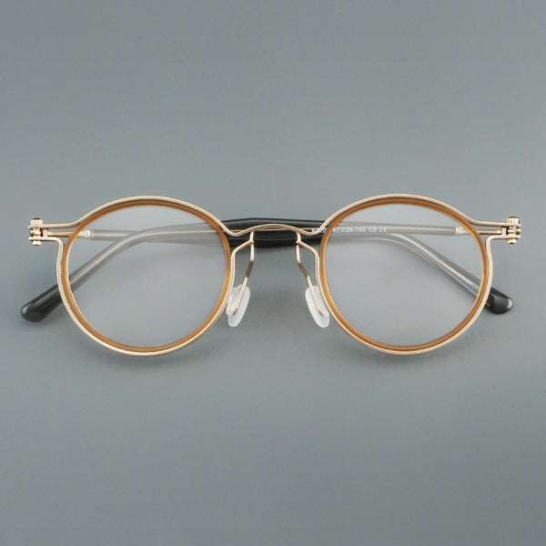 Kham Vintage Acetate Titanium Glasses Frame