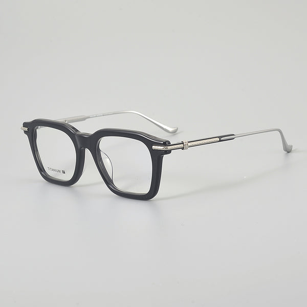 Mott Retro Rectangle Titanium Glasses Frame