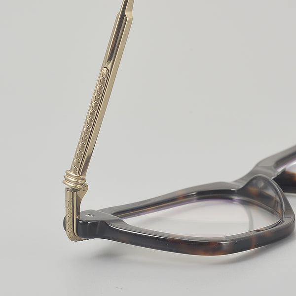 Mott Retro Rectangle Titanium Glasses Frame